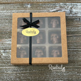 SKULLS 9 Piece Box Solid Chocolate Halloween Candy Gift