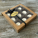 SKULLS 9 Piece Box Solid Chocolate Halloween Candy Gift
