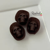 SKULLS 9 Piece Box Solid Chocolate Halloween Candy Gift