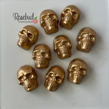 SKULLS 9 Piece Box Solid Chocolate Halloween Candy Gift