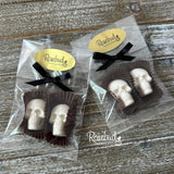 SKULLS Set of 12 Chocolate Candy Halloween Party Favors Gold Dusted