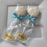 12 SNOWFLAKE Chocolate Lollipop Holiday Candy Birthday Party Favors