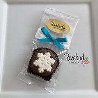 12 SNOWFLAKE Chocolate Covered Oreo Cookie Christmas Holiday Party Favors