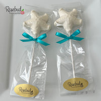 12 STARFISH Chocolate Lollipops Candy Party Favors Nautical Beach Theme