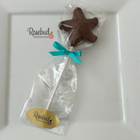 12 STARFISH Chocolate Lollipops Candy Party Favors Nautical Beach Theme