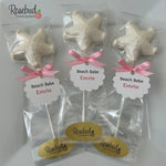 12 STARFISH Chocolate Lollipops Party Favors Personalized Tags