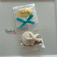 12 STARFISH & SAND DOLLAR Chocolate Candy Party Favors Nautical Beach Theme