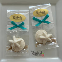 12 STARFISH & SAND DOLLAR Chocolate Candy Party Favors Nautical Beach Theme