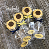 SUNFLOWERS Set of 12 Chocolate Lollipops Party Favors