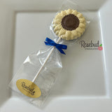 SUNFLOWERS Set of 12 Chocolate Lollipops Party Favors