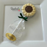 SUNFLOWERS Set of 12 Chocolate Lollipops Party Favors
