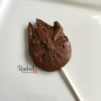 10 Millennium Falcon Chocolate Lollipop Candy Party Favors