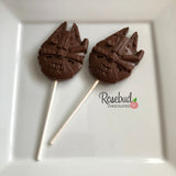 10 Millennium Falcon Chocolate Lollipop Candy Party Favors