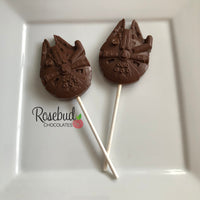 10 Millennium Falcon Chocolate Lollipop Candy Party Favors