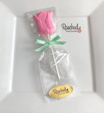 TULIP Set of 12 Chocolate Lollipops Flowers Candy Party Favors