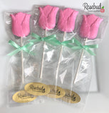 TULIP Set of 12 Chocolate Lollipops Flowers Candy Party Favors