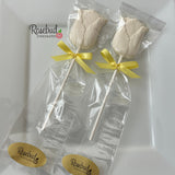 TULIP Set of 12 Chocolate Lollipops Flowers Candy Party Favors