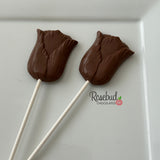 TULIP Set of 12 Chocolate Lollipops Flowers Candy Party Favors