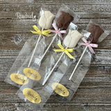 TULIP Set of 12 Chocolate Lollipops Flowers Candy Party Favors