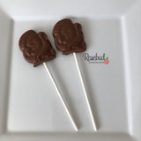 TURKEY Set of 12 Chocolate Lollipops Thanksgiving Party Favors