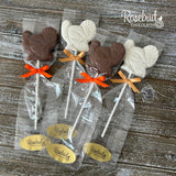TURKEY Set of 12 Chocolate Lollipops Thanksgiving Party Favors