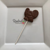 TURKEY Set of 12 Chocolate Lollipops Thanksgiving Party Favors