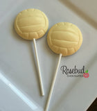 12 WATER POLO Chocolate Lollipops Sports Birthday Party Favors Personalized Tags