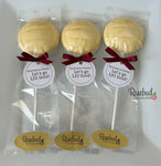 12 WATER POLO Chocolate Lollipops Sports Birthday Party Favors Personalized Tags