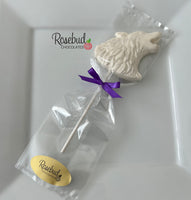 12 WOLF Large Chocolate Lollipops Candy Party Favors
