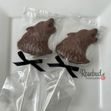 12 WOLF Large Chocolate Lollipops Candy Party Favors
