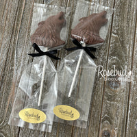 12 WOLF Large Chocolate Lollipops Candy Party Favors