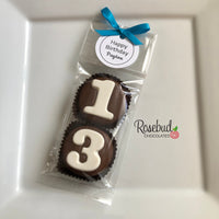 8 Sets #13 Chocolate Covered Oreo Cookie Candy Party Favors CUSTOM TAGS 13th Birthday