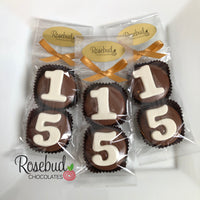 8 Sets #15 Chocolate Covered Oreo Cookie Party Favors 15th Birthday
