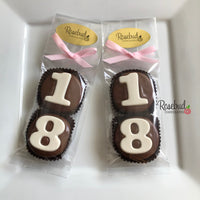 8 Sets #18 Chocolate Covered Oreo Cookie Party Favors 18th Birthday