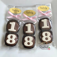 8 Sets #18 Chocolate Covered Oreo Cookie Party Favors 18th Birthday