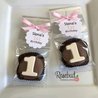 12 #1 Chocolate Covered Oreo Cookie Birthday Party Favors Personalized Tags