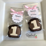 12 #1 Chocolate Covered Oreo Cookie Birthday Party Favors Personalized Tags