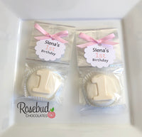 12 #1 Chocolate Covered Oreo Cookie Birthday Party Favors Personalized Tags