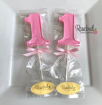 12 NUMBER ONE #1 Chocolate Lollipop Candy Party Favors 1st Birthday