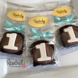 12 Number ONE Chocolate Covered Oreo Cookie Candy Party Favors #1