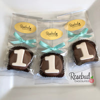 12 Number ONE Chocolate Covered Oreo Cookie Candy Party Favors #1