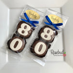 8 Sets #80 Chocolate Covered Oreo Cookie Candy Party Favors 80th Birthday