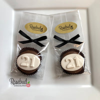 12 NUMBER TWENTY ONE #21 Chocolate Covered Oreo Cookie Candy Party Favors 21st Birthday