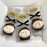 12 NUMBER TWENTY ONE #21 Chocolate Covered Oreo Cookie Candy Party Favors 21st Birthday