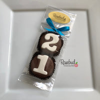 8 Sets #21 Chocolate Covered Oreo Cookie Party Favors 21st Birthday