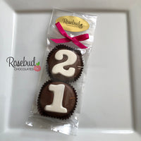 8 Sets #21 Chocolate Covered Oreo Cookie Party Favors 21st Birthday