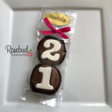 8 Sets #21 Chocolate Covered Oreo Cookie Party Favors 21st Birthday