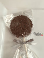 12 NUMBER TWENTY-FIVE #25 Chocolate Decorative Floral Lollipop Party Favors 25th Birthday Anniversary