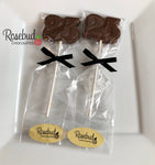 12 NUMBER TWENTY-FIVE #25 Chocolate Lollipop Birthday Party Favors