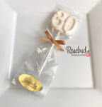 12 Number THIRTY #30 Chocolate Lollipops 30th Birthday Party Favors